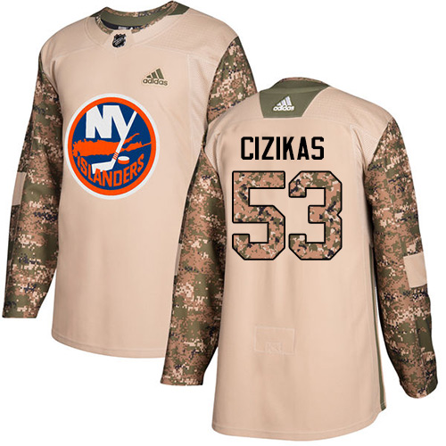 Adidas Islanders #53 Casey Cizikas Camo Authentic Veterans Day Stitched NHL Jersey - Click Image to Close